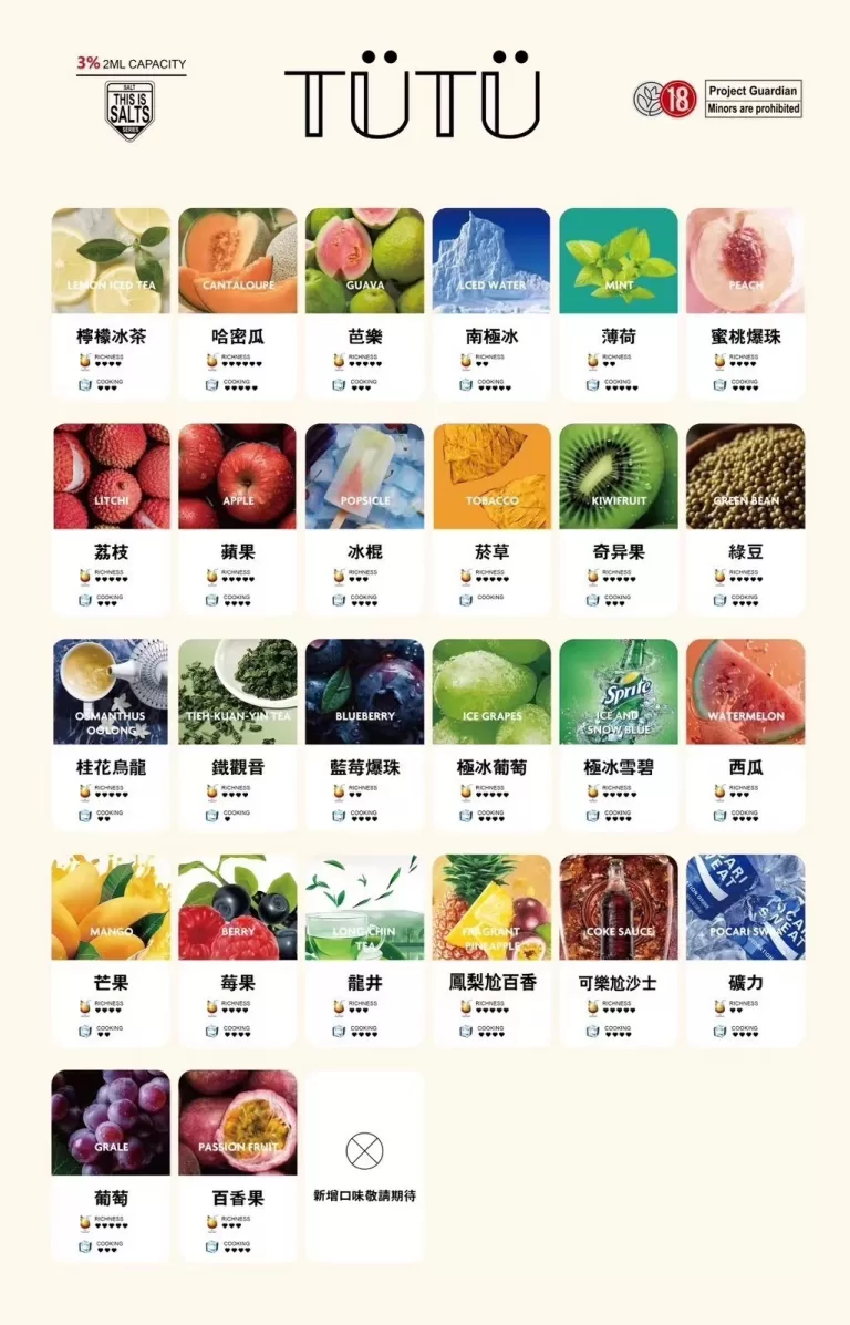 Tutu一代電子菸菸彈