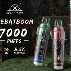 喜貝HEBATBOOM7000口 一次性電子煙 | 5.0% 尼古丁 14ML 煙油 台灣購買推薦