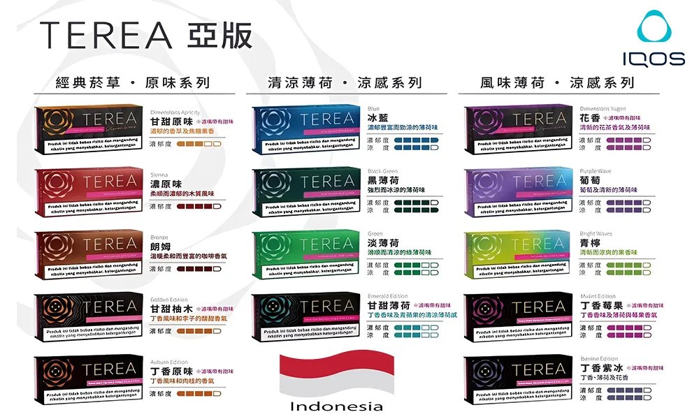 亞洲印尼版TEREA加熱煙彈